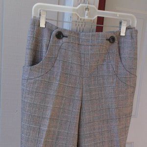 NWOT Harve Benard Glen Plaid Cropped  Wide Leg Pants 8